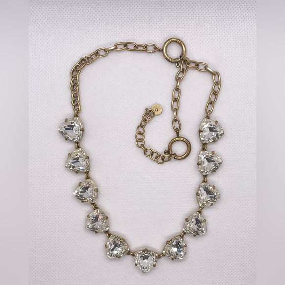 Stella and Dot chrystal statement necklace w gold tone chain and extender! - Picture 5 of 14